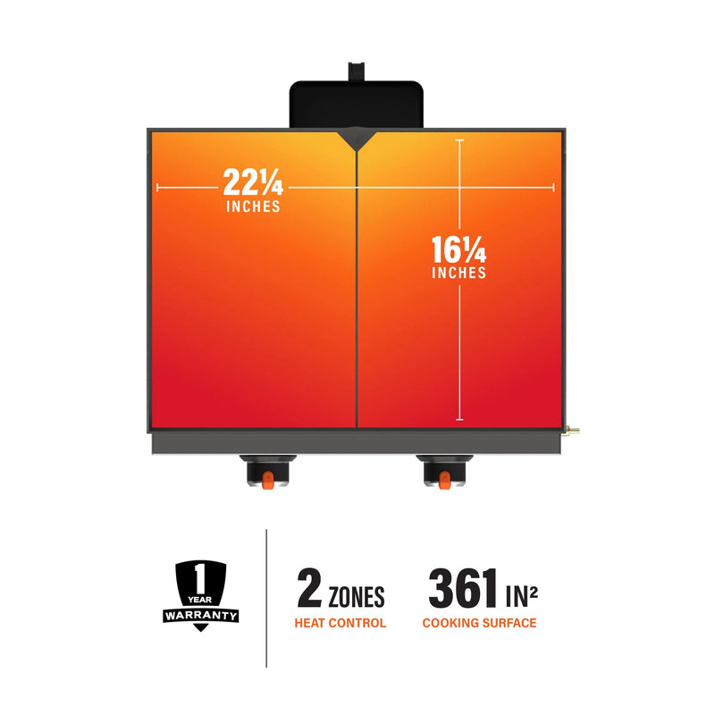Blackstone 22" Original Stainless Front Panel Table Top Griddle W / Hood