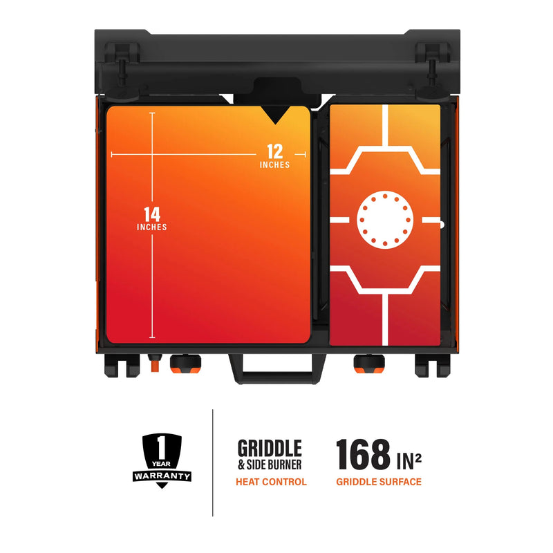 Blackstone 14" Adventure Ready Propane Camping Griddle W / Side Burner