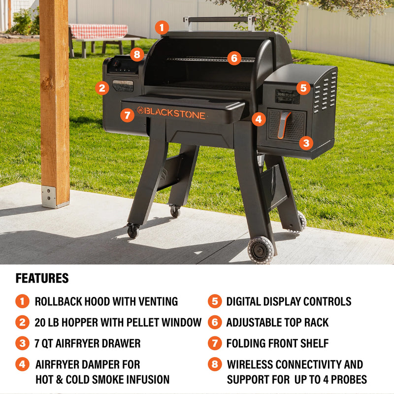 Blackstone 900 Pellet Smoker Air Fryer Combo