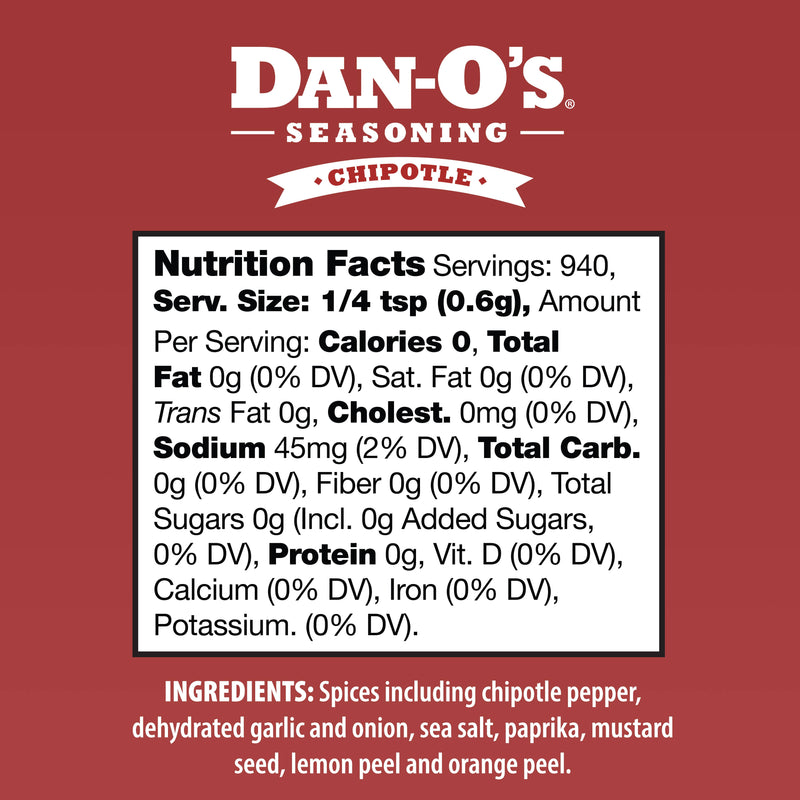 Dan-O’s Chipotle Seasoning - Large Bottle