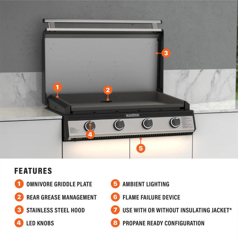 Blackstone 36" Drop-In Griddle In Stainless Steel W / Hood