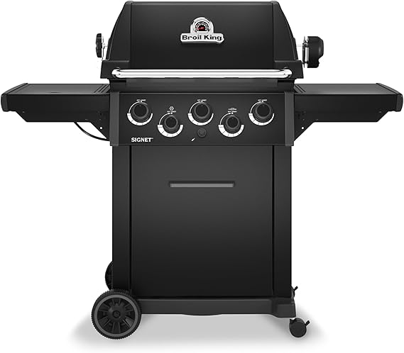 Broil King Signet 390 Shadow 3-Burner Grill in Black with Side Burner and Rear Rotisserie Burner