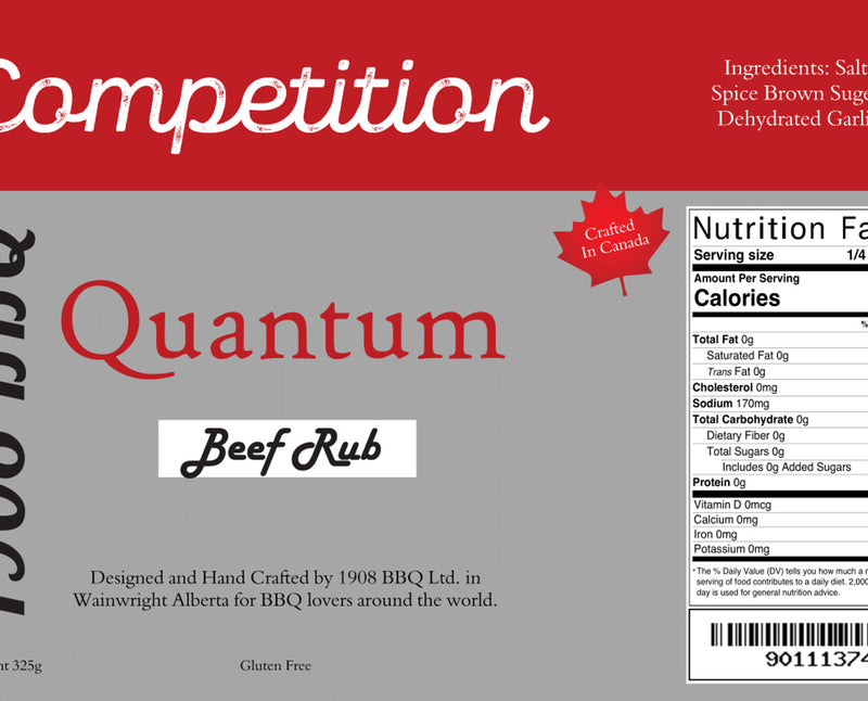 1908 Barbeque Quantum Beef , Burger & Brisket Rub