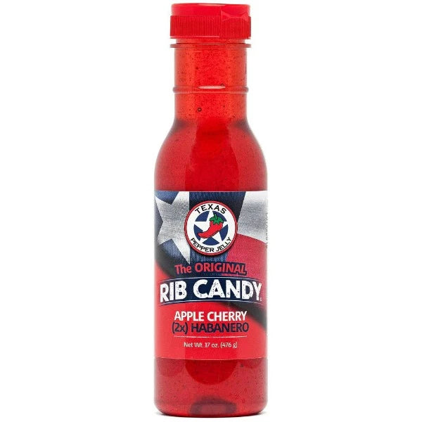 Texas Pepper Jelly Apple Cherry Habanero Rib Candy (2x Peppers)