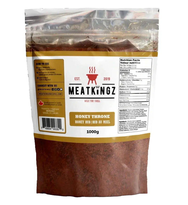 MeatKingz Honey Throne BBQ Rub - 1Kg Bag