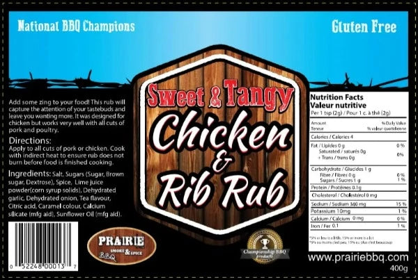 Prairie Smoke & Spice Sweet & Tangy Chicken & Rib Rub