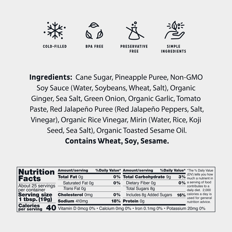 Bachan's  Sweet Pineapple Japanese Barbecue Sauce, 16.5oz