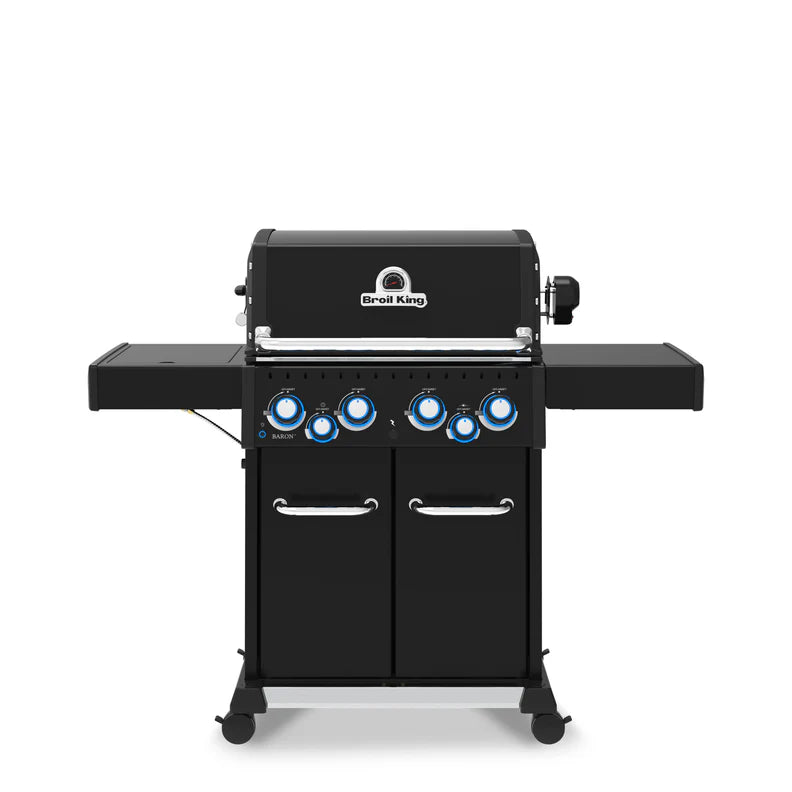 Broil King Baron 490 PRO Shadow 4-Burner Gas Grill with Rotisserie and Side Burner