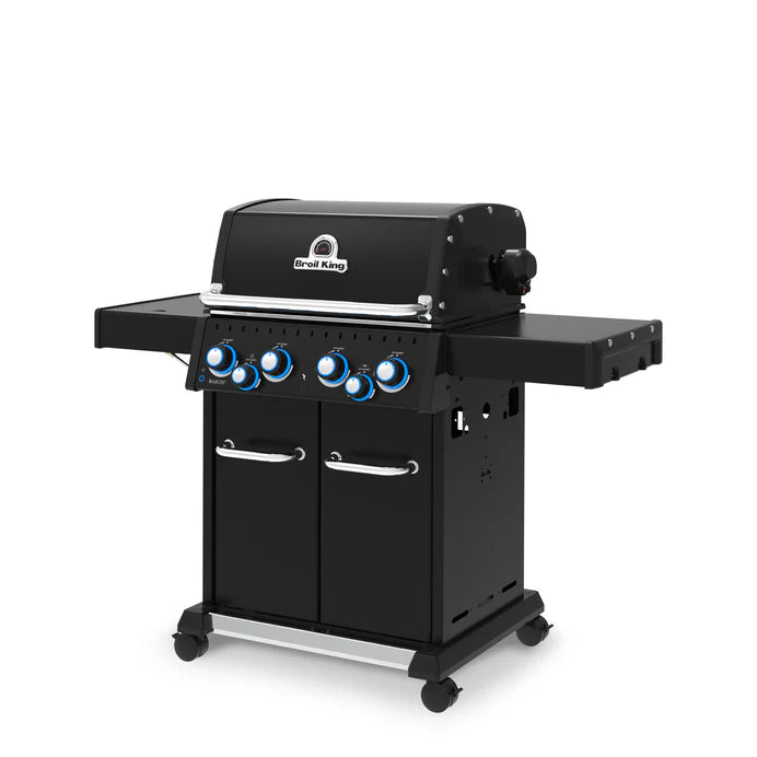 Broil King Baron 490 PRO Shadow 4-Burner Gas Grill with Rotisserie and Side Burner