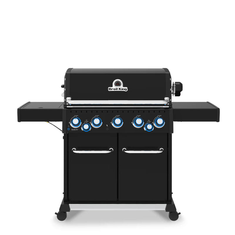 Broil King Baron 590 PRO Shadow 5-Burner Gas Grill with Rotisserie and Side Burner