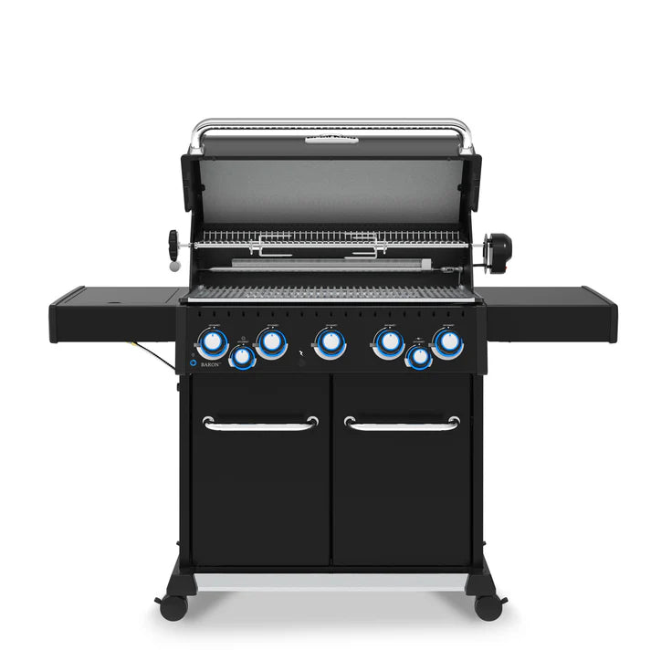 Broil King Baron 590 PRO Shadow 5-Burner Gas Grill with Rotisserie and Side Burner