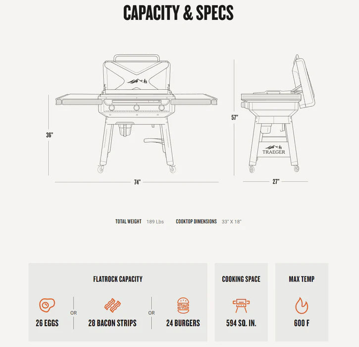 Traeger Flatrock 3 Zone Flat Top Grill