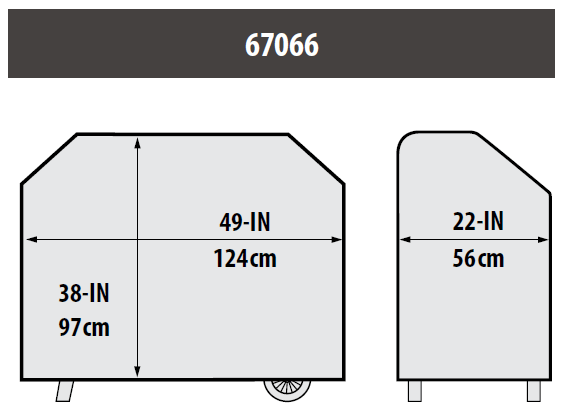 Broil King 67066 Select Pellet Grill Cover 49-inch Fits Baron 500 & Crown 500 Series
