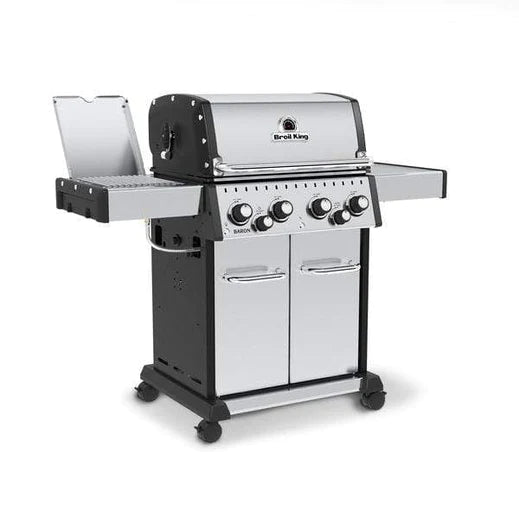 Broil King BARON S490 PRO IR BBQ with Infrared Side Burner, Rear Rotisserie Burner & Rotisserie Kit
