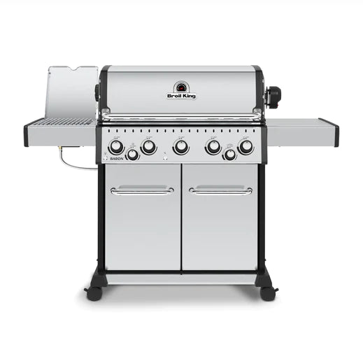 Broil King BARON S590 PRO IR BBQ with Infrared Side Burner, Rear Rotisserie Burner & Rotisserie Kit