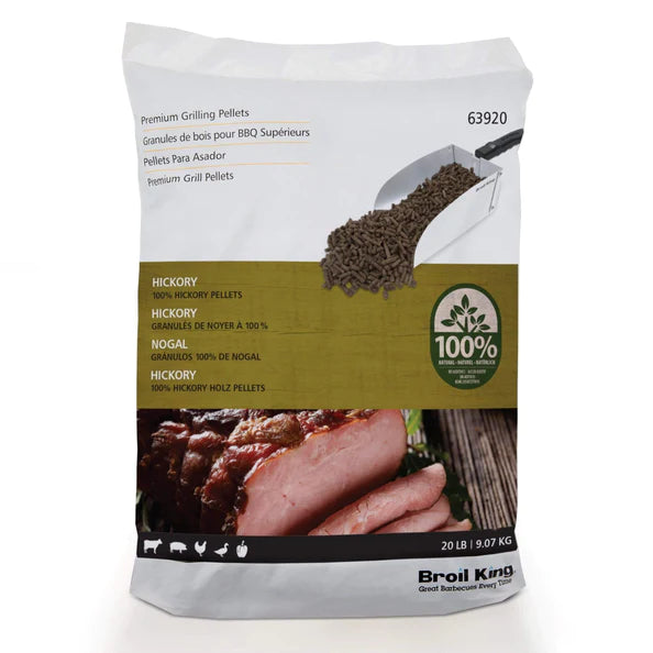 Broil King Hickory Pellets 20 lb Resealable Bag 63920