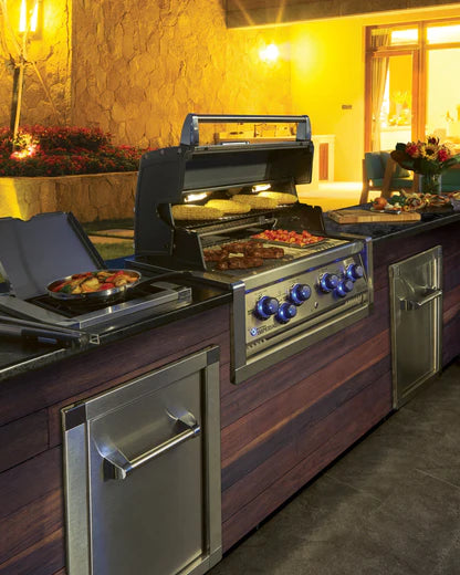 Broil King IMPERIAL S490 Built-in Grill with Side Burner & Rotisserie Kit