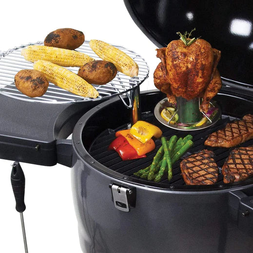 Broil King KEG 5000 Charcoal Grill Smoker w/ Heavy-Duty Cast Iron Cooking Grate 911470