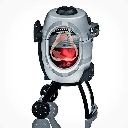 Broil King KEG 5000 Charcoal Grill Smoker w/ Heavy-Duty Cast Iron Cooking Grate 911470