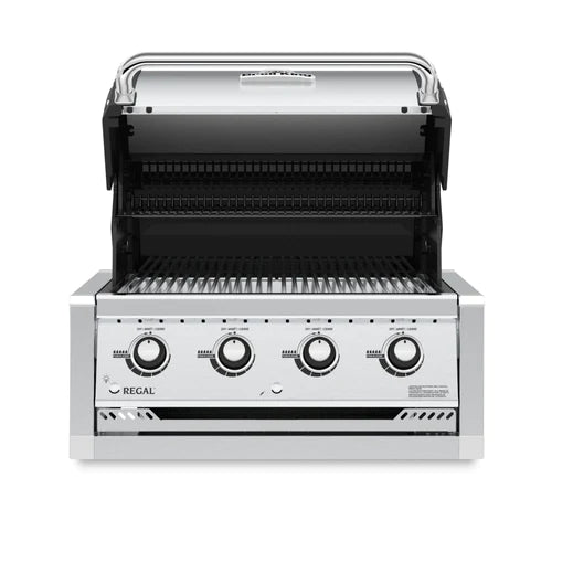 Broil King REGAL S420 4-Burner Built-In Grill with 9mm Stainless Steel Cooking Grids