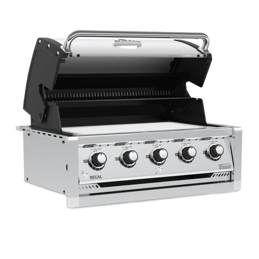 Broil King REGAL S520 5-Burner Built-In Grill w/ 9mm Stainless Steel Cooking Grids
