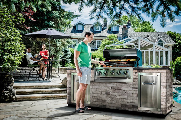 Broil King REGAL S520 5-Burner Built-In Grill w/ 9mm Stainless Steel Cooking Grids