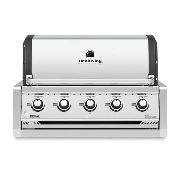 Broil King REGAL S520 5-Burner Built-In Grill w/ 9mm Stainless Steel Cooking Grids