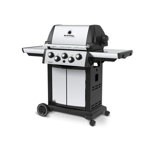 Broil King SIGNET 390 3-Burner BBQ with Side Burner, Rear Rotisserie Burner, Rotisserie Kit & Heavy-Duty Cast Iron Cooking Grids