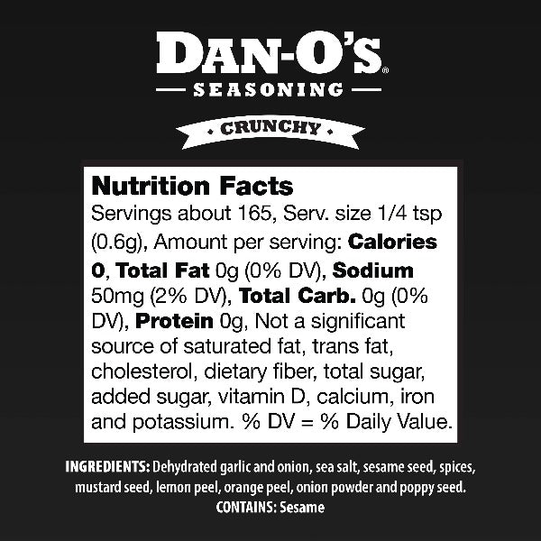 Dan-O's Crunchy Seasoning - Small Bottle