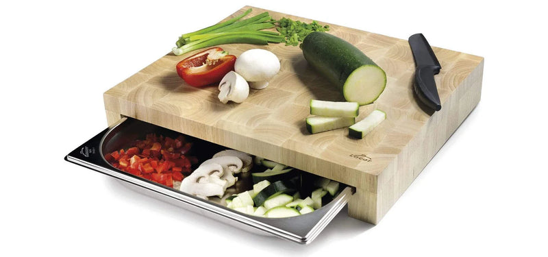 ENO Cutting Board w/ Gastro Tray - Bamboo/Stainless Steel