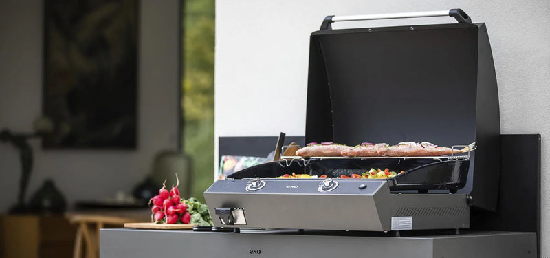 ENO La Plancha Bergerac 2400 Cargo Grey 3-Season 2-Burner Gas Griddle