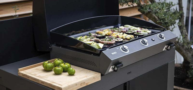 ENO La Plancha Bergerac 3000 Cargo Grey 4-Season 3-Burner Gas Griddle
