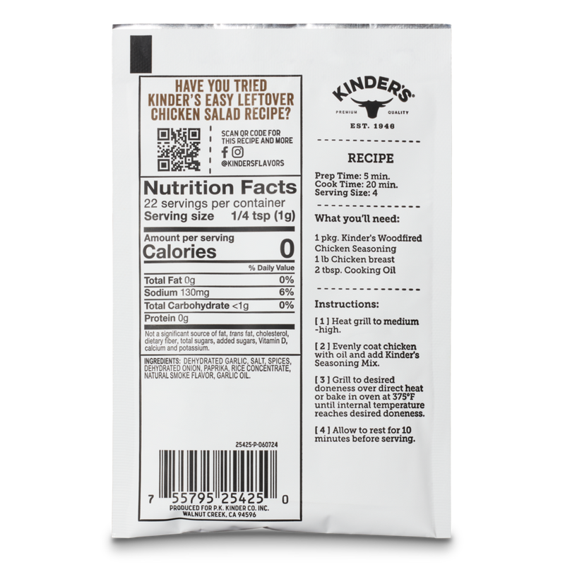 Kinder's Woodfired Chicken Grilling Seasoning