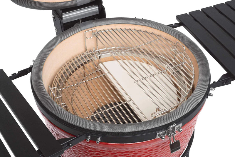 Kamado Joe Classic II 18" Ceramic Charcoal Grill & Smoker with Cart & Wheels KJ23RHC