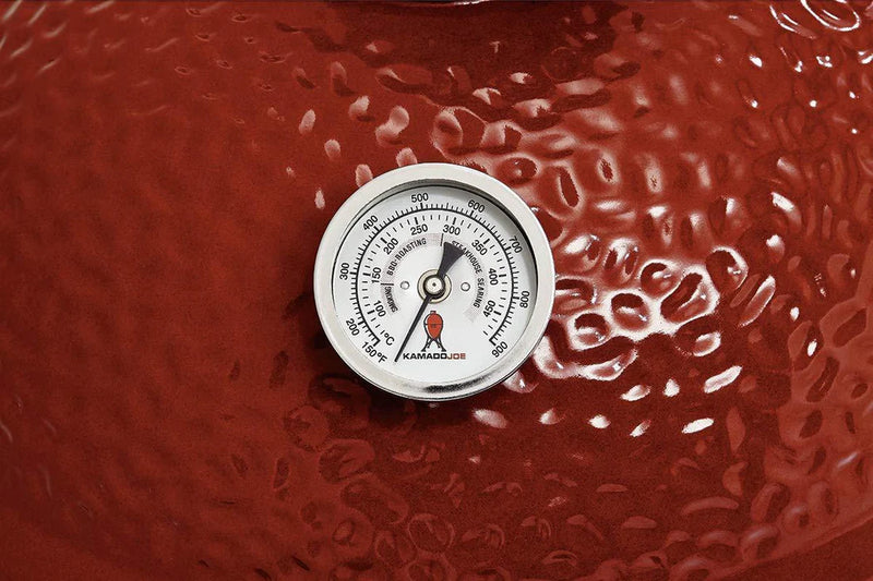 Kamado Joe Joe Jr. Red W/ Cart, Heat Deflector & Tools