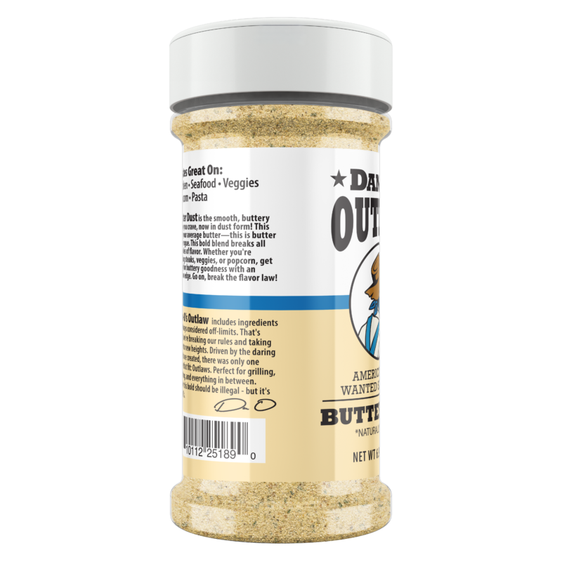 Dan-O's Outlaw Butter Dust – Medium Bottle 6.9oz