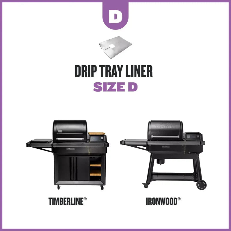 Traeger Drip Tray Liner, 8 Pk., Size D (Ironwood, Timberline) BAC606