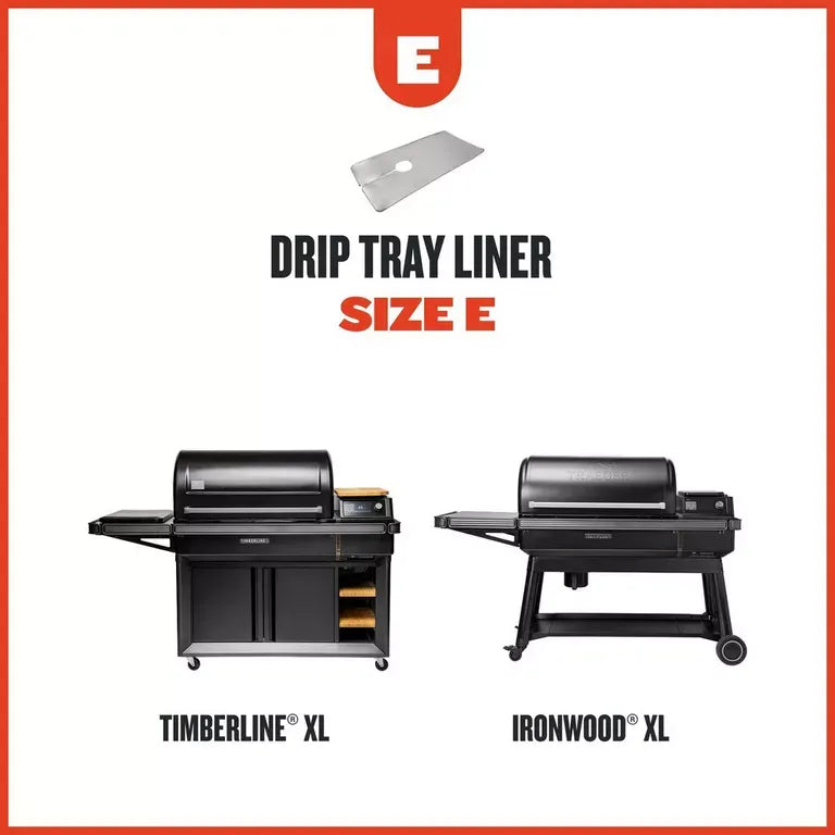 Traeger Drip Tray Liner, 8 Pk., Size E (Ironwood Xl, Timberline Xl) BAC607