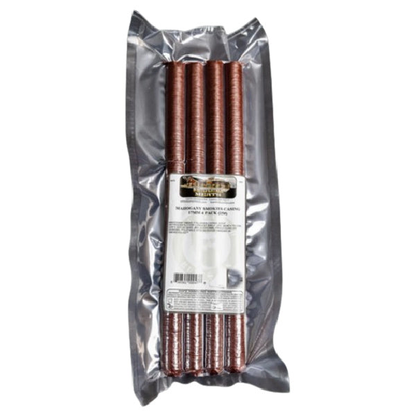 DIY Sausage - 17mm Mahogany Smokies Collagen Casing 4 Pack