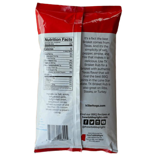 Killer Hogs TX Brisket Rub (5LB. COMPETITION BULK)
