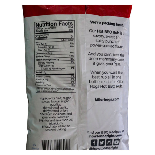 Killer Hogs Hot BBQ Rub (5LB. COMPETITION BULK)