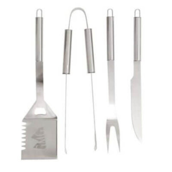 Green Mountain Grills BBQ 4 Piece Tool Set- SS- GMG Logo